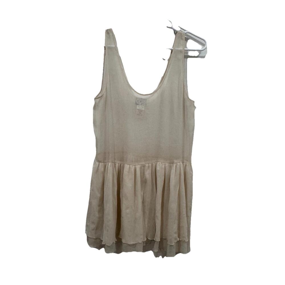 Women’s Free People Intimately‎ Beige Tank Blouse Top Sheer Layered Size Xsmall